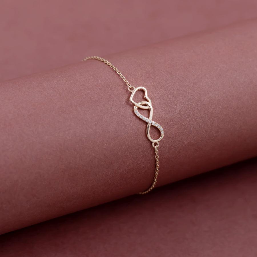 Infinity Heart Bracelet (rose gold)