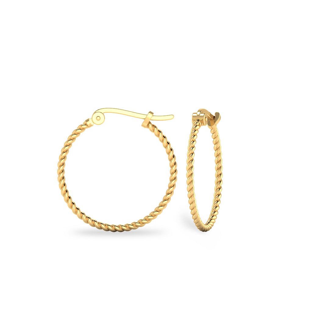 Golden Twist Hoops