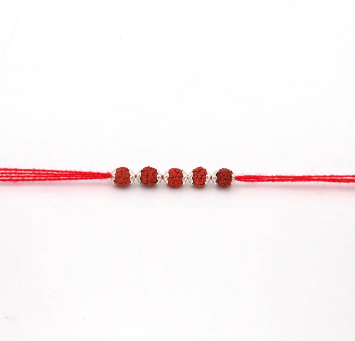 Sacred Rudraksha Silver Rakhi