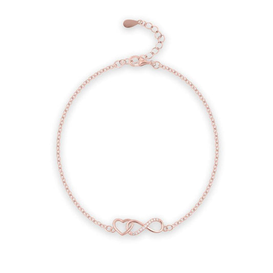 Infinity Heart Bracelet (rose gold)