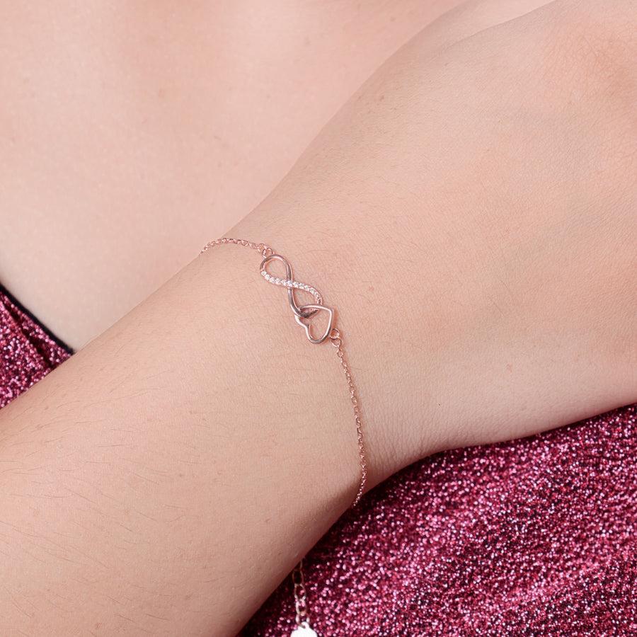 Infinity Heart Bracelet (rose gold)