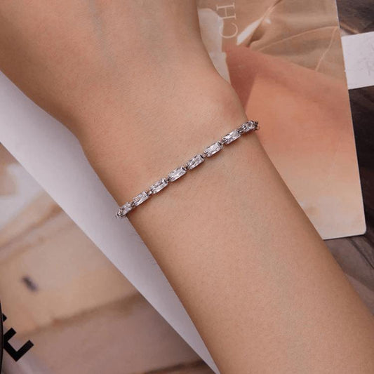 Half Tennis Bracelet – Baguette Edition