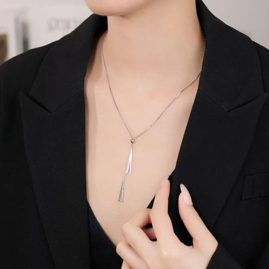 Symmetry Triad Pull Adjustable Necklace