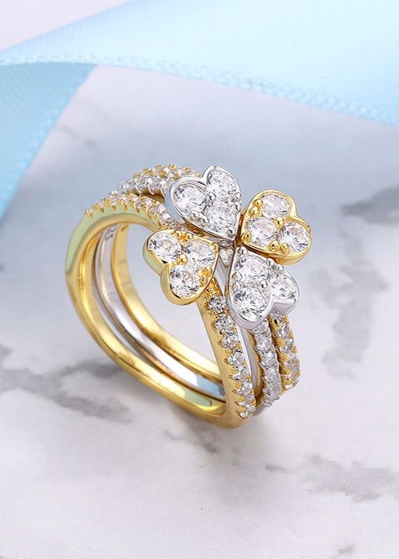 Evara’s Trio Heart Harmony Rings
