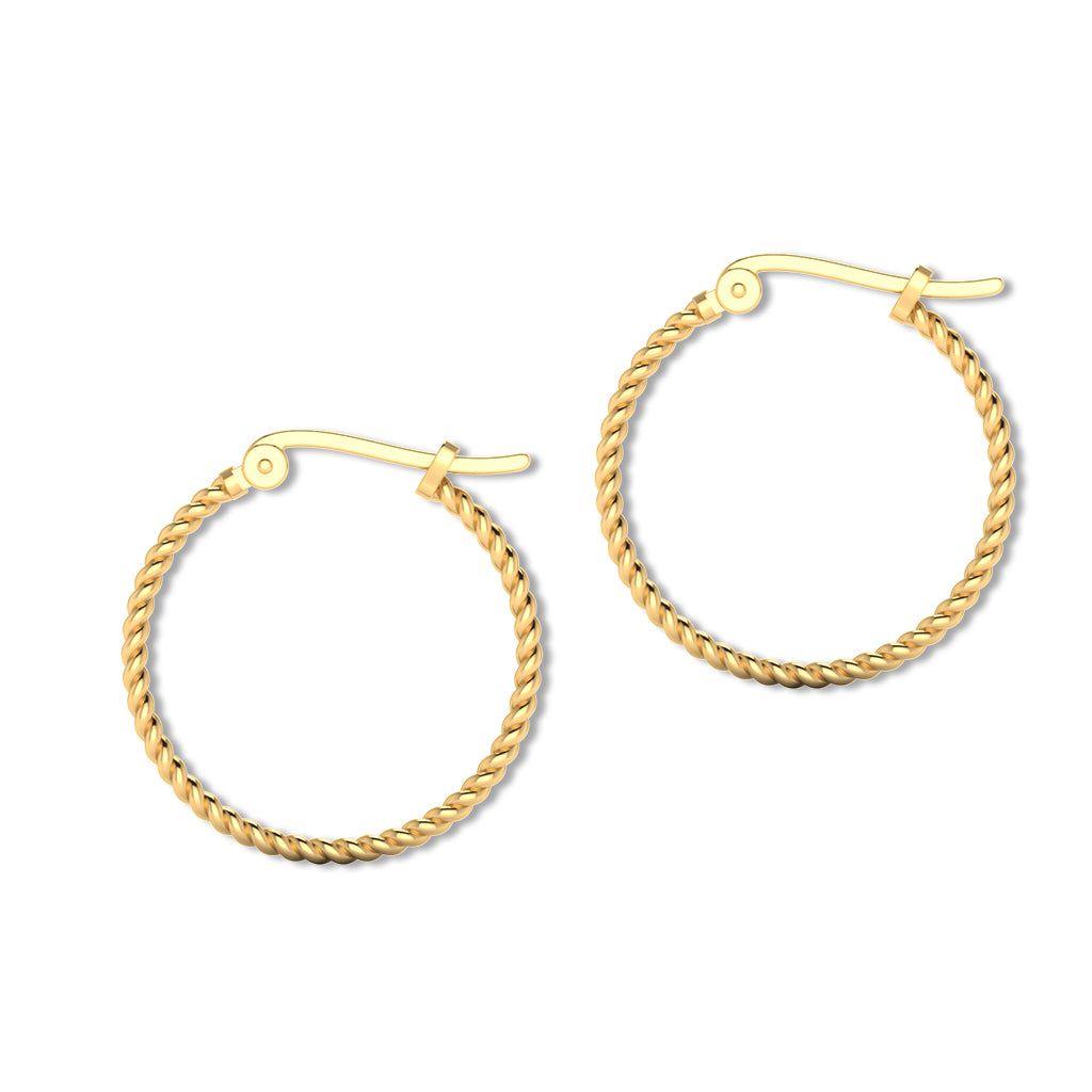 Golden Twist Hoops