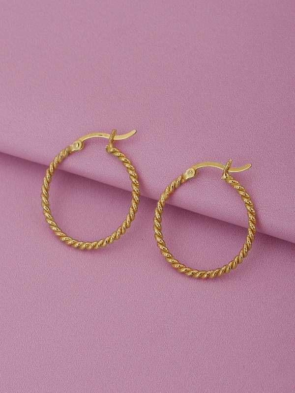 Golden Twist Hoops