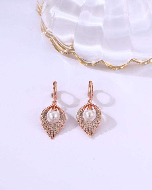 Evara’s Pearl Petal Earrings