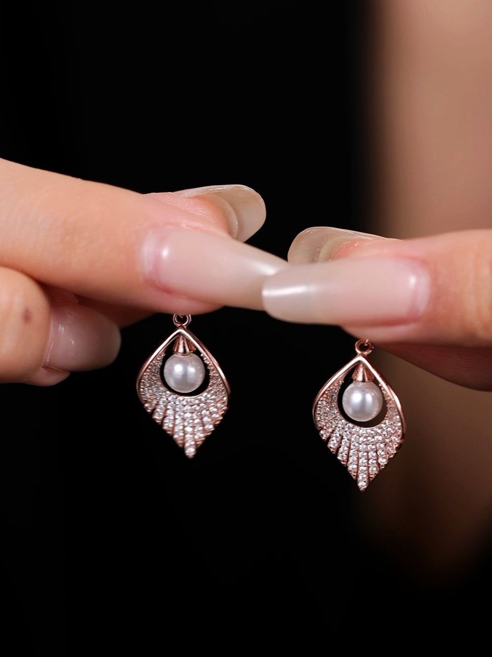 Evara’s Pearl Petal Earrings