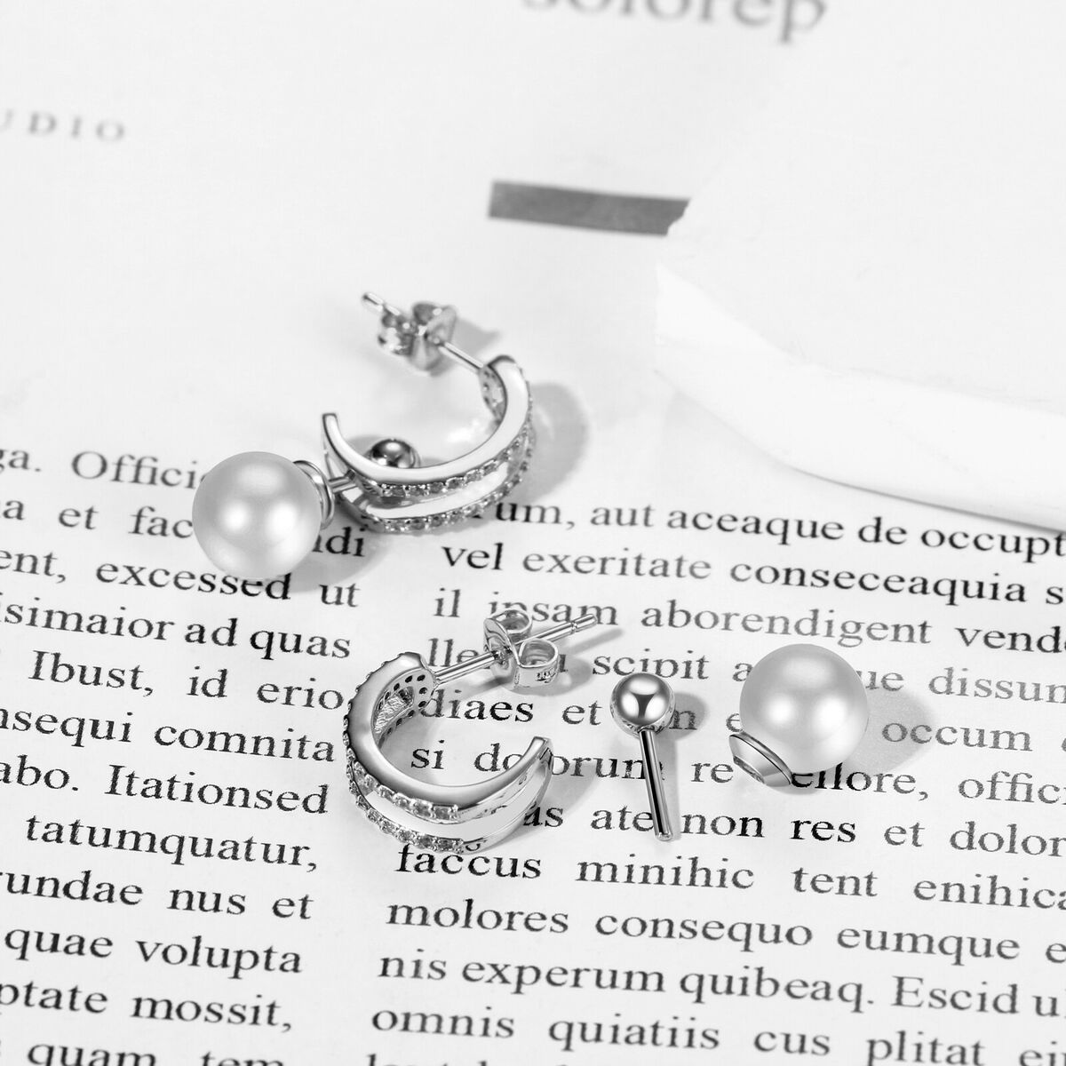 Pearl Luxe Layers (your 5-in-1 multi-way pearl silver earrings)