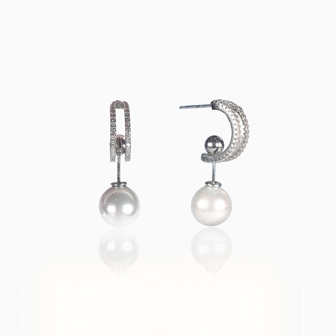 Pearl Luxe Layers (your 5-in-1 multi-way pearl silver earrings)