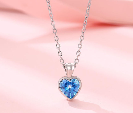 Blue Heart Glow Pendant
