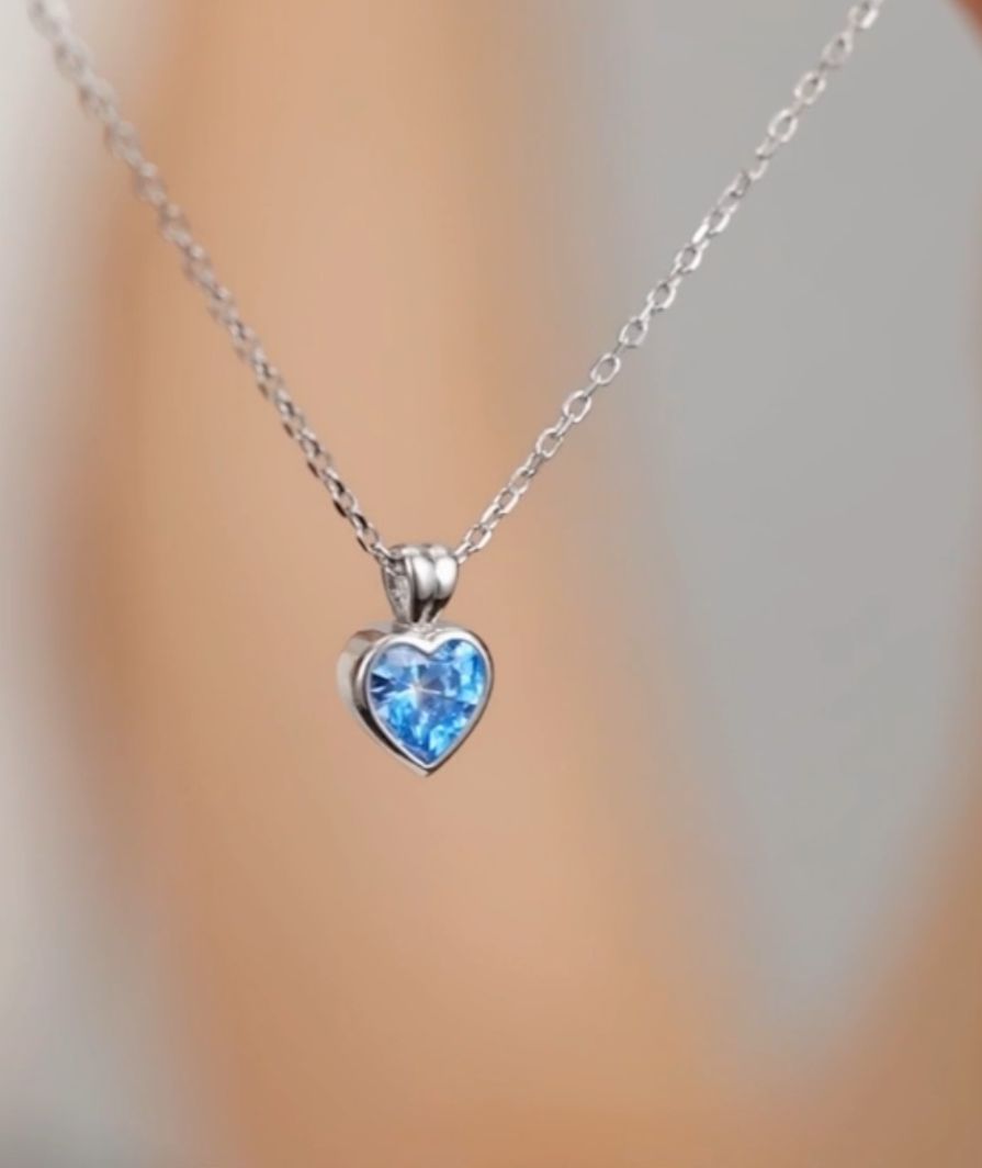 Blue Heart Glow Pendant