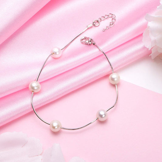 Pearl Orbit Bracelet Silver Version