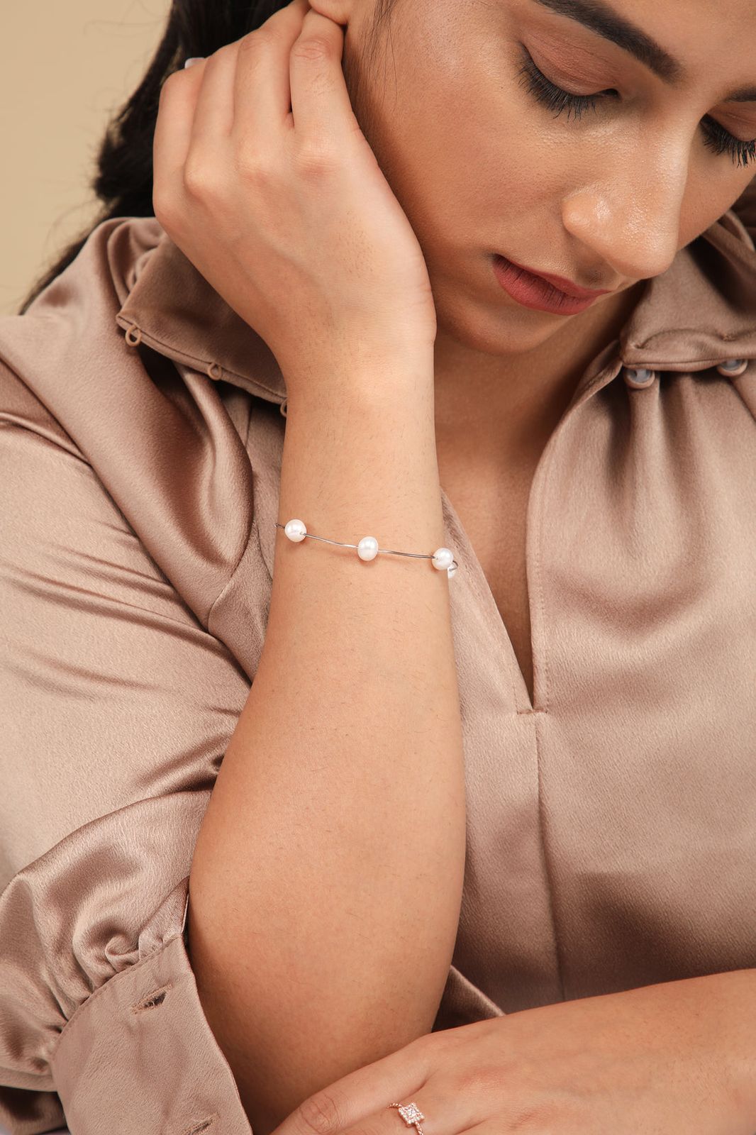 Pearl Orbit Bracelet Silver Version