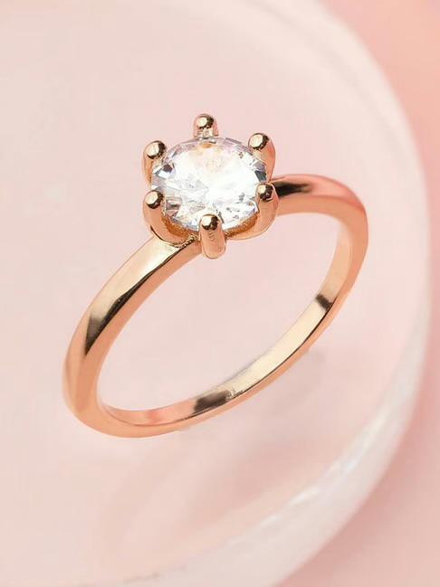 ROSE GOLD SOLITAIRE RING