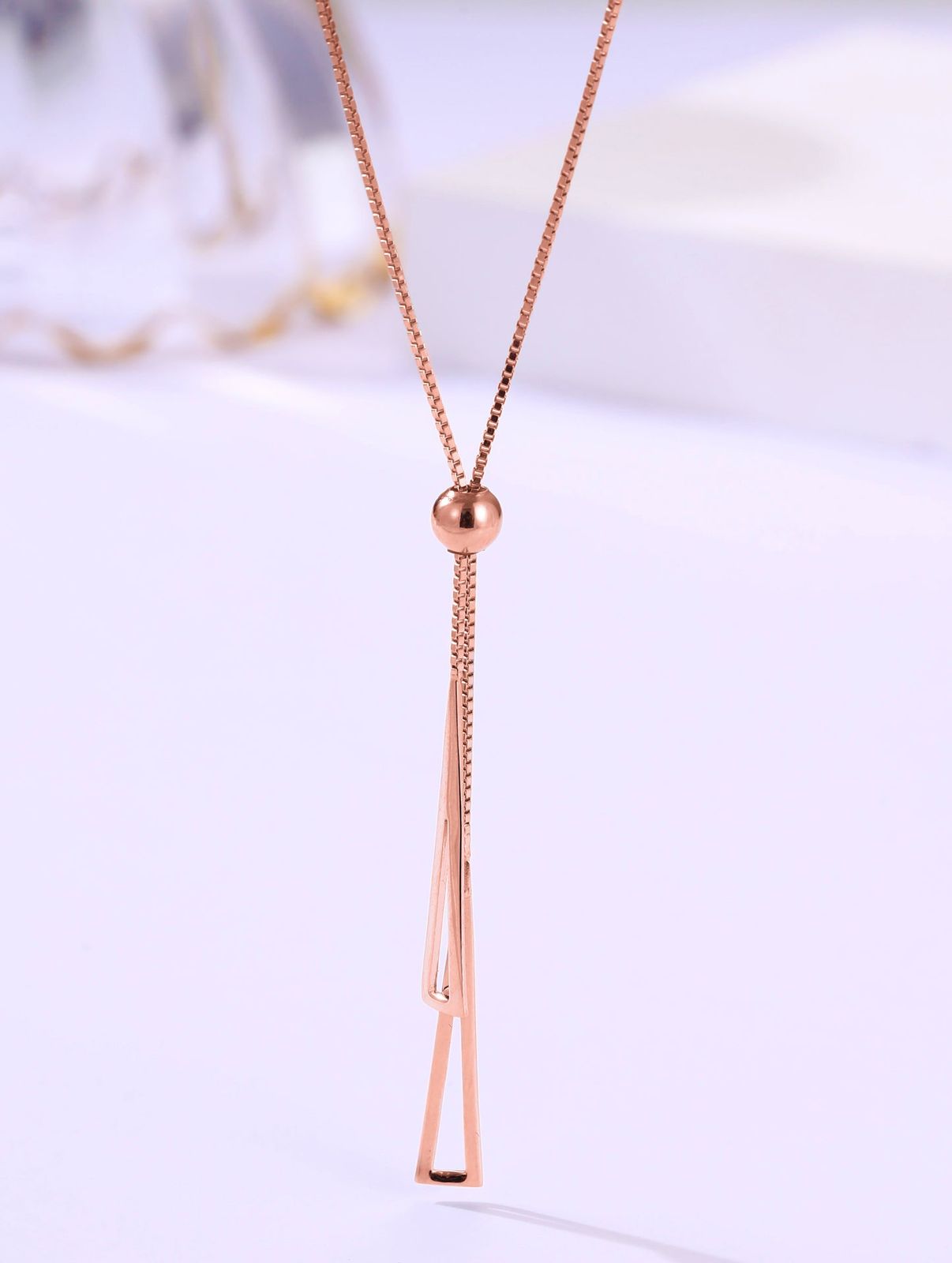 Symmetry Triad Pull Adjustable Necklace