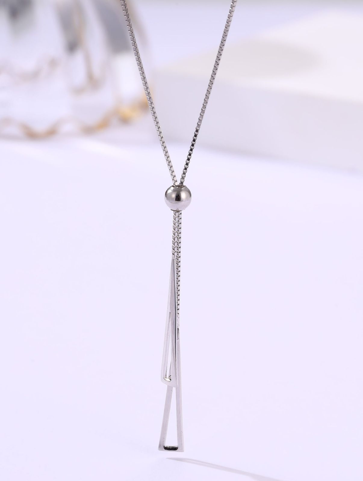Symmetry Triad Pull Adjustable Necklace