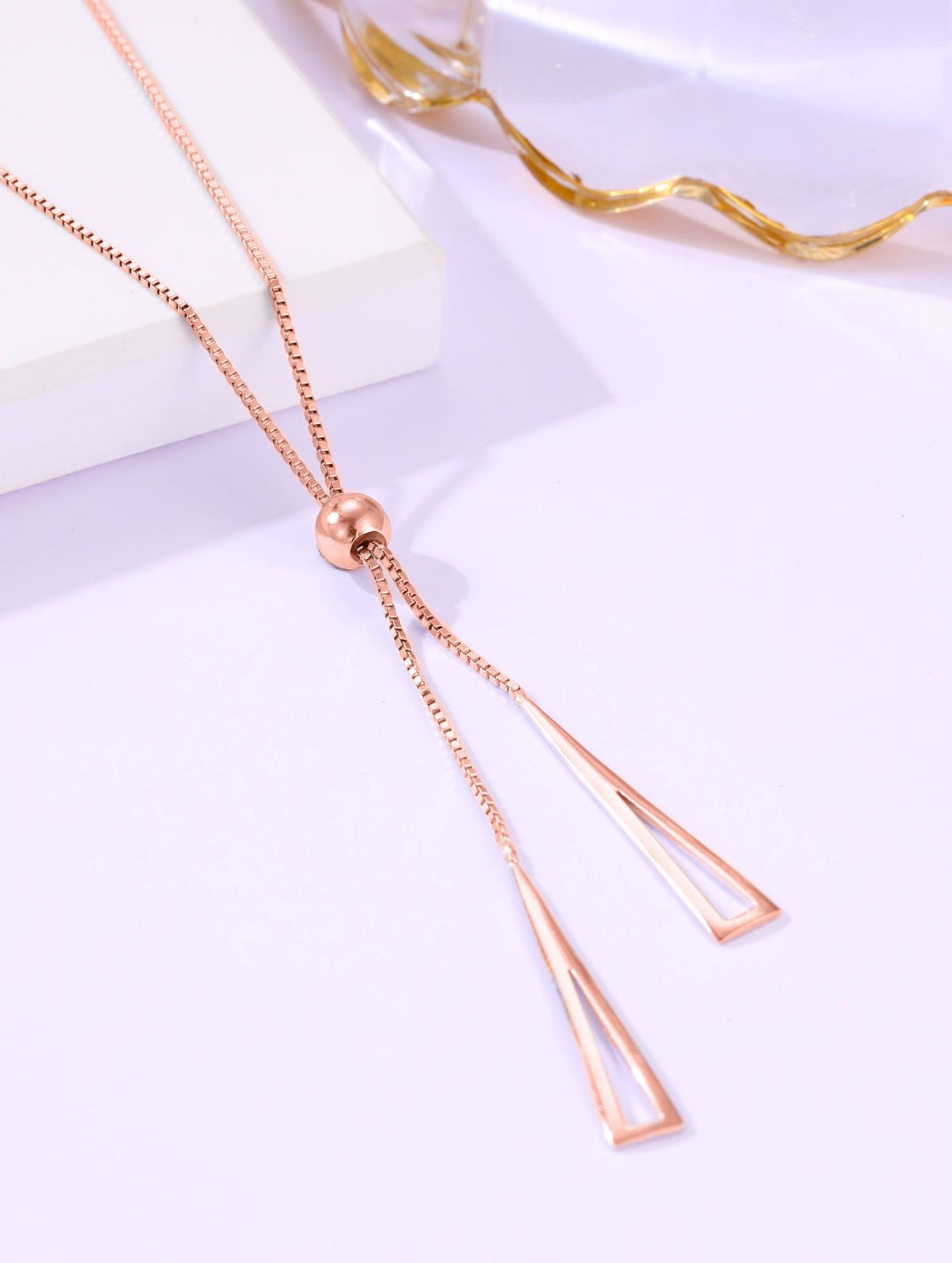 Symmetry Triad Pull Adjustable Necklace