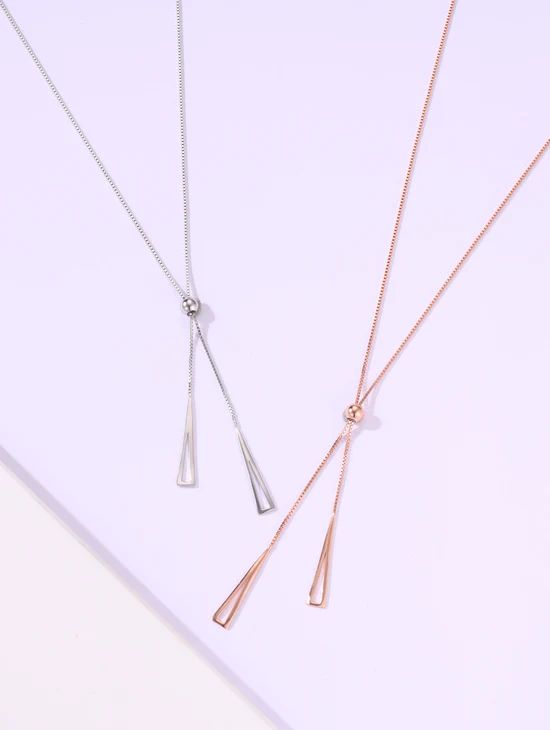 Symmetry Triad Pull Adjustable Necklace