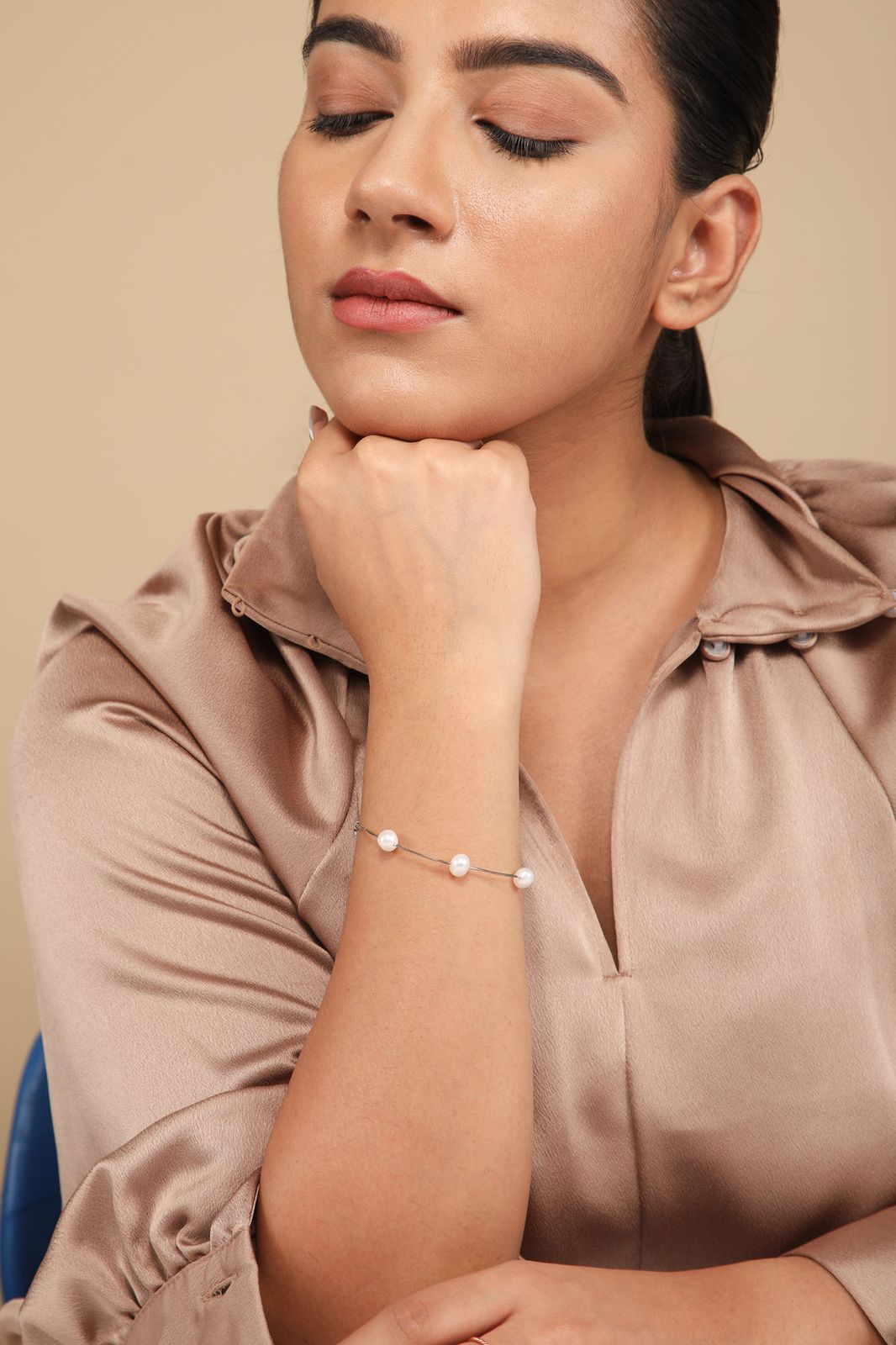 Pearl Orbit Bracelet Silver Version