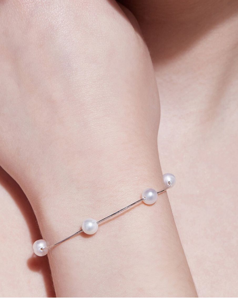 Pearl Orbit Bracelet Silver Version